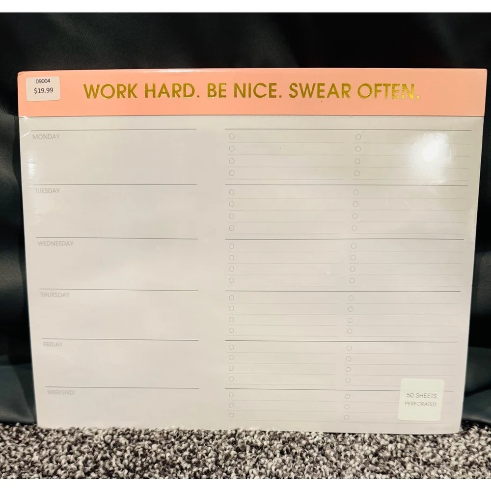 Chez Gagné Weekly Planner Pad Pink